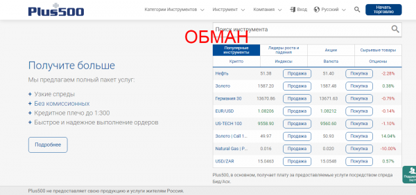 Брокер Plus500 – отзывы и репутация