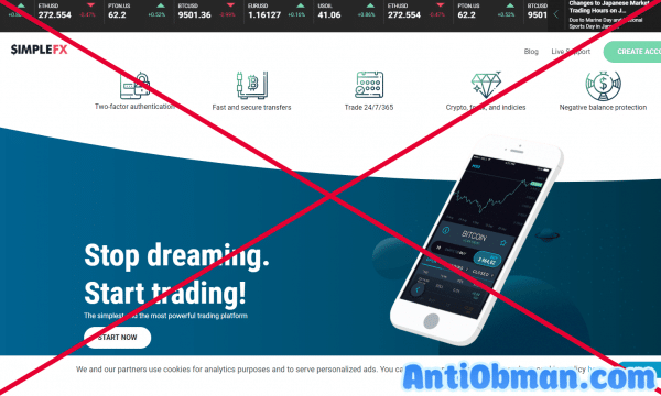 SimpleFX — реальные отзывы о брокере simplefx.com