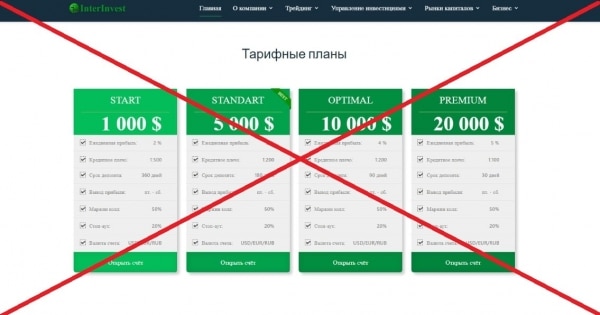 ИнтерИнвест (interinvest.broker) — отзывы вкладчиков