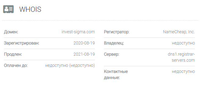 Sigma Invest – еще один мошенник-однодневка вышел на охоту за чужими деньгами