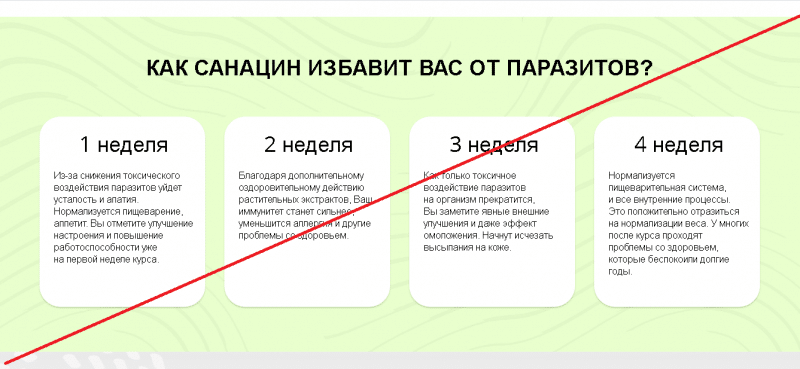 Санацин – 2 капсулы в день очистят от паразитов раз и навсегда.