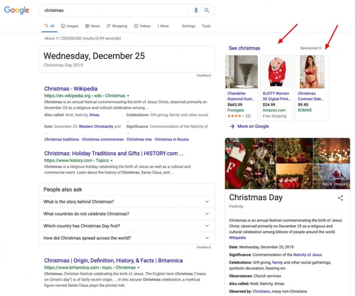 У поисковой системы Google произошли неполадки с запросом [Christmas]