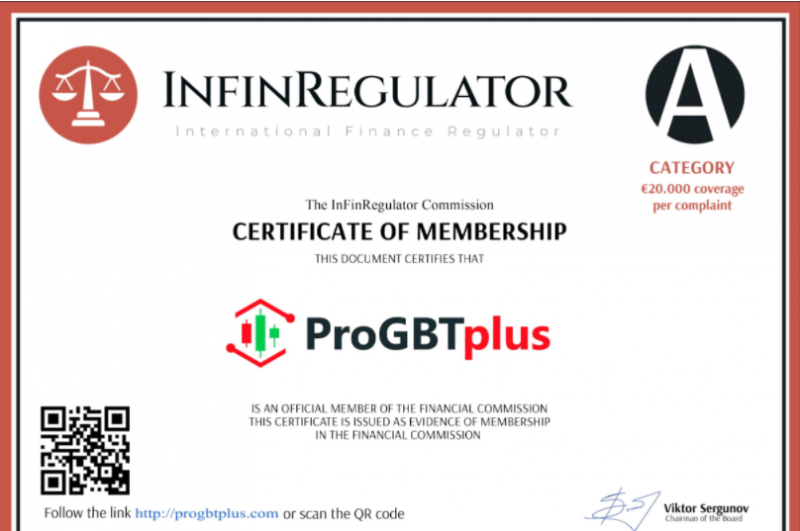 ProGBTplus – еще один брокер с лицензией от фальшивого регулятора