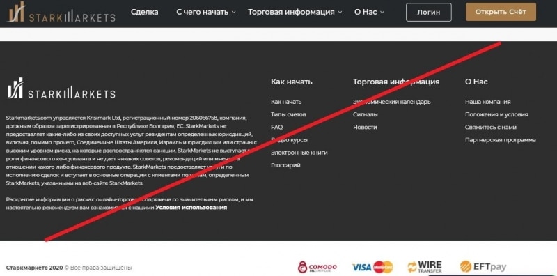 StarkMarkets – поставщик несуществующих услуг. Честные отзывы о starkmarkets.com