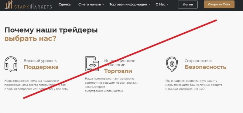 StarkMarkets – поставщик несуществующих услуг. Честные отзывы о starkmarkets.com