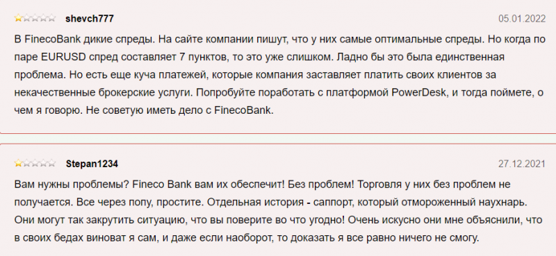 Отзывы о Fineco Bank Italy