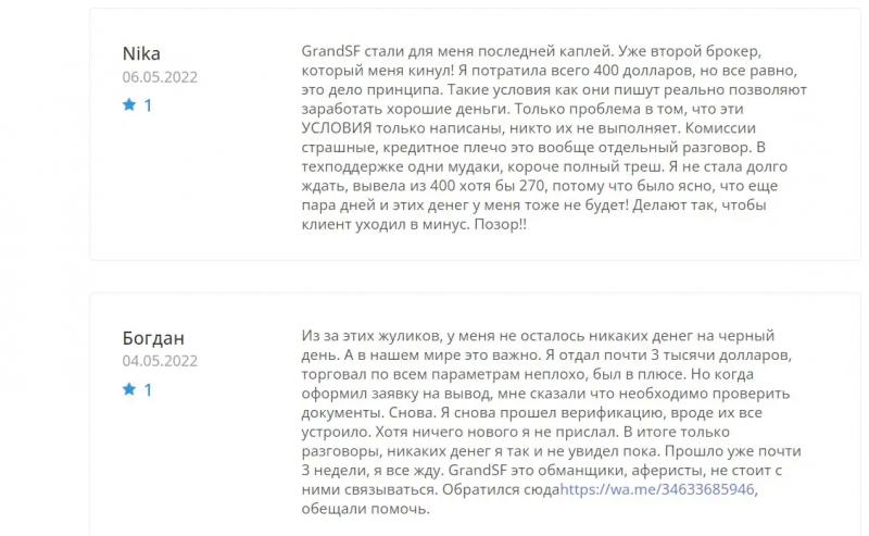 Обзор Брокера GrandSF — что нужно знать инвесторам!