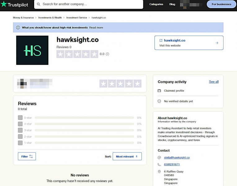 Hawksight — платформа для заработка криптовалюты, отзывы