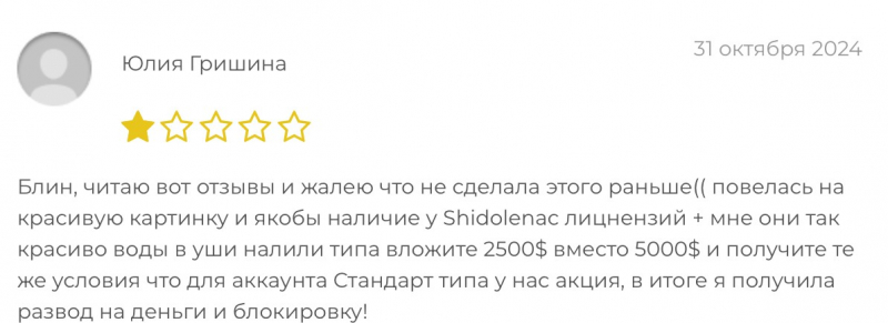 Shidolenac отзывы. Брокер мошенник?